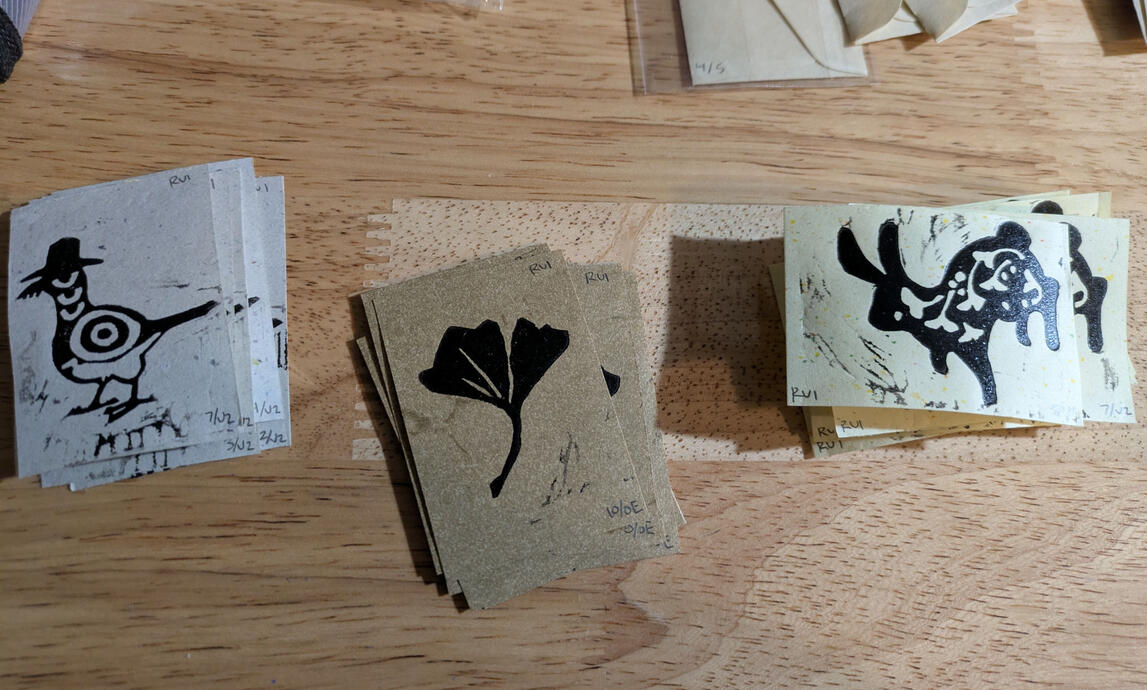 Lino-cut mini Prints